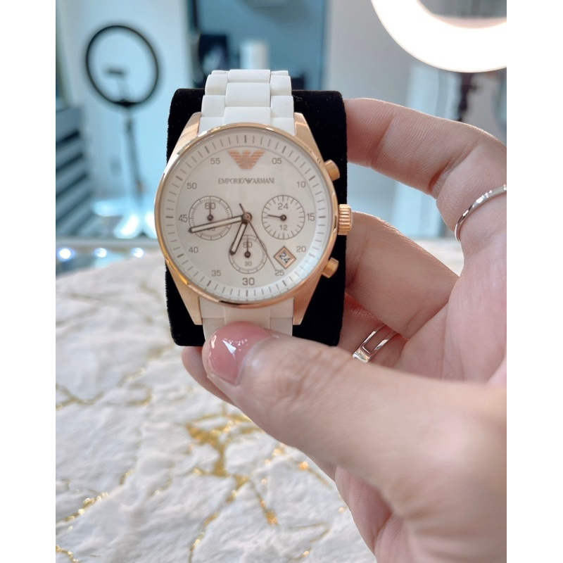 นาฬิกา Emporio Armani รุ่น AR5920 Women’s Sportivo white Dial watch แท้
