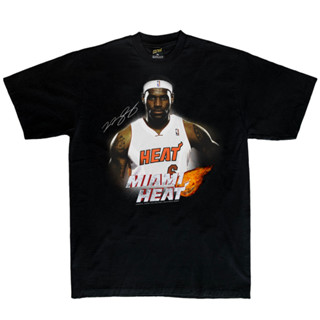 COSMICBKK เสื้อยืดลายนักบาส LERBRON JAMES MIAMI HEAT TEE