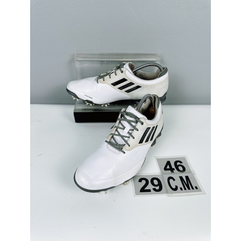 รองเท้ากอล์ฟ Adidas Sz.11.5us46eu29cm รุ่นAdizero Tour สีขาว