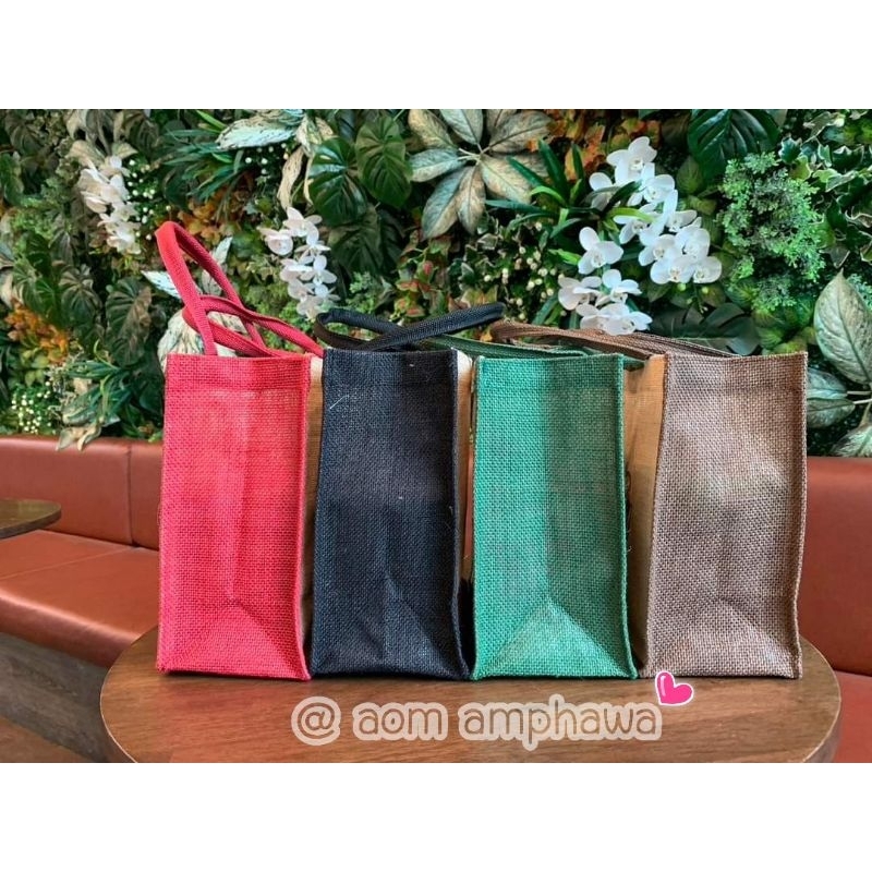 New‼️🛍️ กระเป๋าผ้ากระสอบ Two Tone Bag Café AMAZON 💕