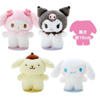 🎀Sanrio ตุ๊กตา ตุ๊กตาฐานแม่เหล็ก ตุ๊กตาแต่งตัวได้ Size "M" สูง 15cm. และ ชุดตุ๊กตา ชุดแต่งตัว cafe จากญี่ปุ่นแท้100%🎀