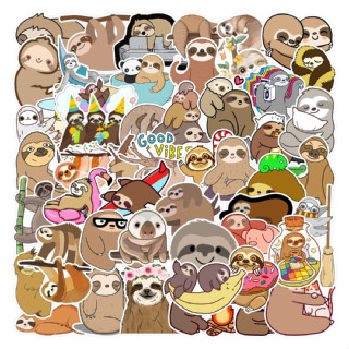 💥พร้อมส่ง💥INS หมาชิบะ เฉื่อยชา sloth animal  sticker สติกเกอร์กันน้ำรูปแบบที่แตกต่างกัน 50 ชิ้น