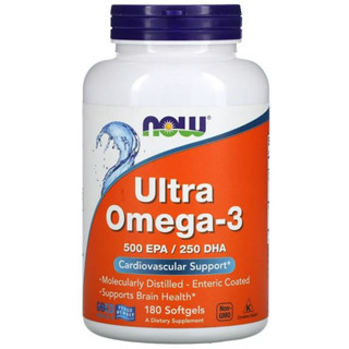 (ส่งออกภายในวัน(สั่งก่อนบ่าย3)) NOW Ultra Omega-3 - 180 Softgels.