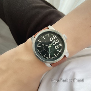 👑ผ่อน0%~แท้100%👑 นาฬิกาข้อมือ สายหนังสีน้ำตาล Diesel 46mm Mens Watch DZ1513