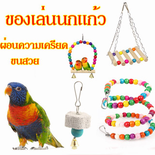 ของเล่นนกแก้ว ของเล่นนก ชิงช้านก บันไดนกแก้ว ของเล่นขัดฟันนกแก้ว ของแต่งกรงนก