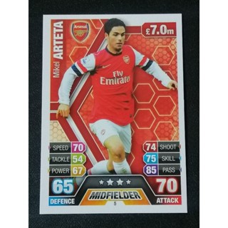 การ์ดฟุตบอล BASE CARD MATCH ATTAX 2013/14 SOCCER CARDS