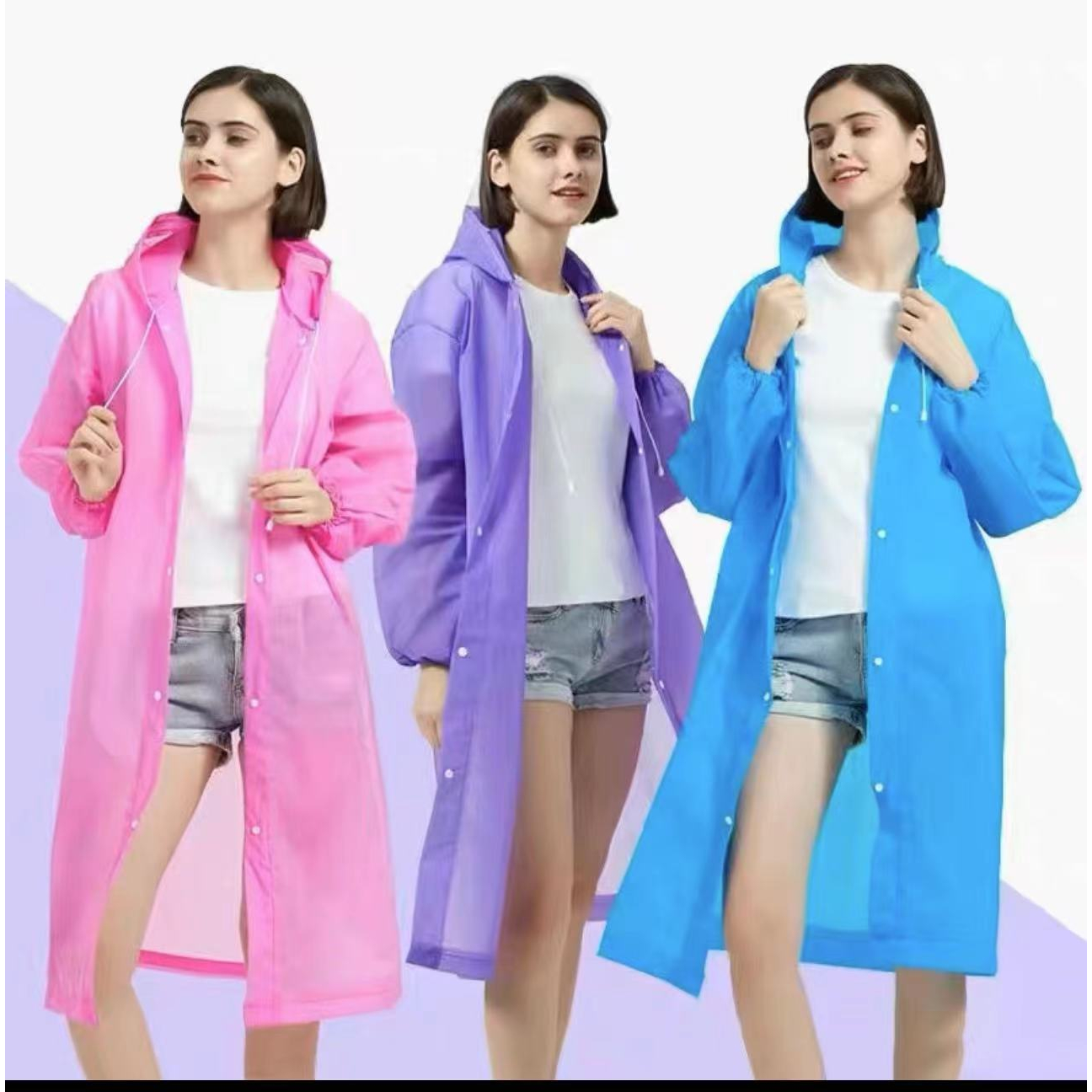 🔥พร้อมส่ง🔥100cm*130cm เสื้อกันฝน เสื้อกันฝนผู้ใหญ่ EVA คุณภาพดี 160 กรัม