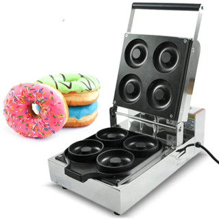 เครื่องทำโดนัท เครื่องทำโดนัท Doughnut Machine อบ4ชิ้น/ครั้ง วาฟเฟิลโดนัทเชิงพาณิชย์ 👍👍พร้อมส่ง👍👍