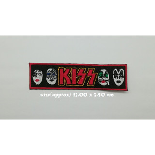 ตัวรีดติดเสื้อ KISS ตกแต่งเสื้อผ้า หมวก กระเป๋า แจ๊คเก็ตยีนส์ Hipster Embroidered Iron On Sew on