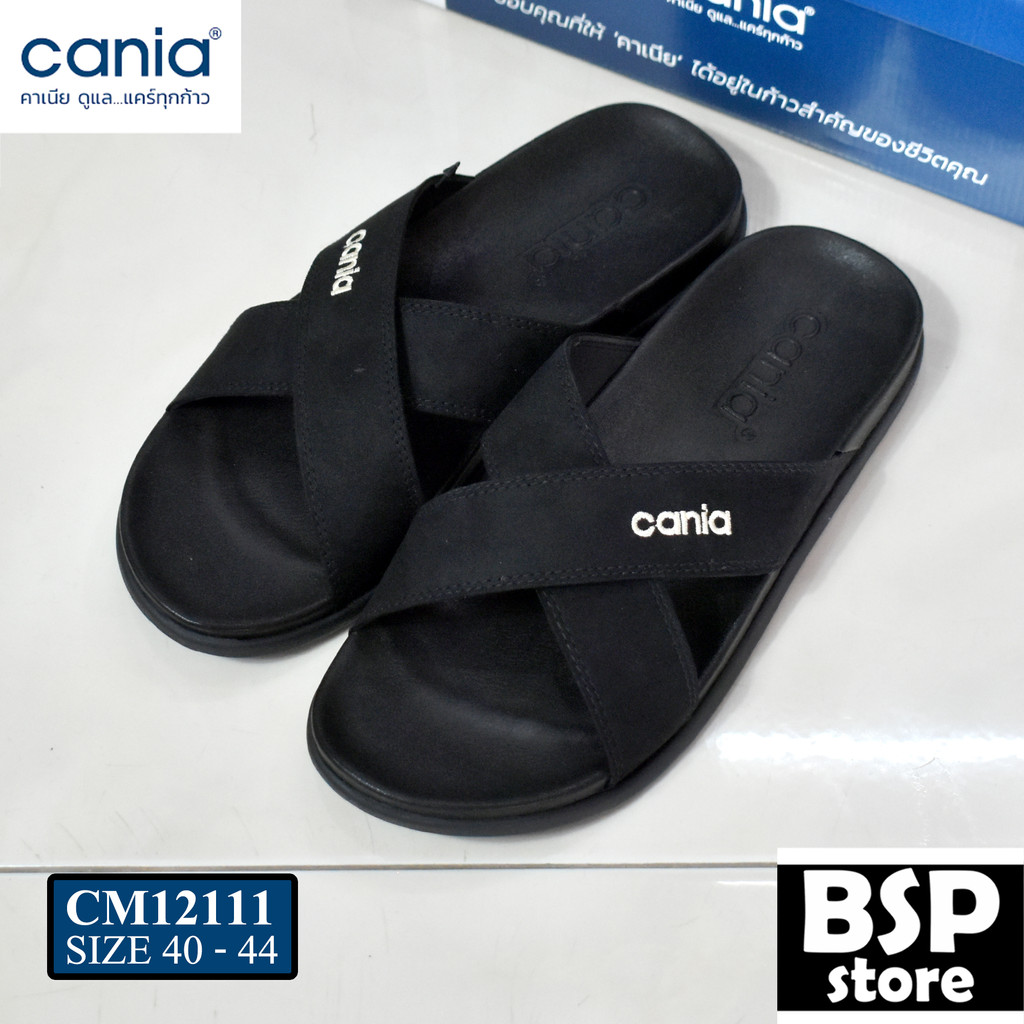 Cania รุ่น CM 12111 สีดำ รองเท้าแตะ cania [คาเนีย ดูแล...แคร์ทุกก้าว]