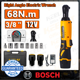 3/8  12V 100Nm ประแจไร้สายไฟฟ้า Ratchet ประแจมุมขวาชุดเครื่องมือพร้อมแบตเตอรี่แบบชาร์จไฟได้ + แขน