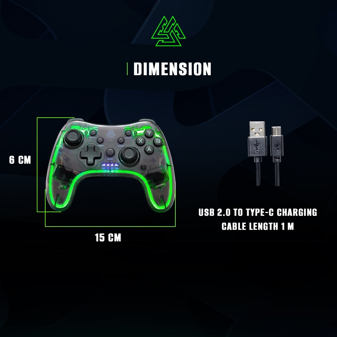 EGA TYPE J2 Gaming Joy Controller จอยเกมมิ่งไร้สาย ของแท้รับประกันสินค้า 1 ปี