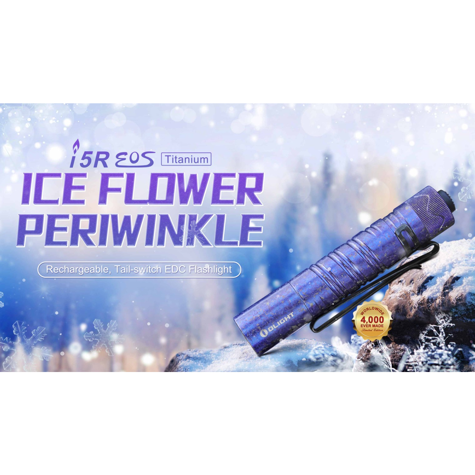 i5R ice flower periwinkle ***Limited Edition Titanium alloy*** ความสว่างสูงสุดถึง 350 ลูเมนส์ และส่อ