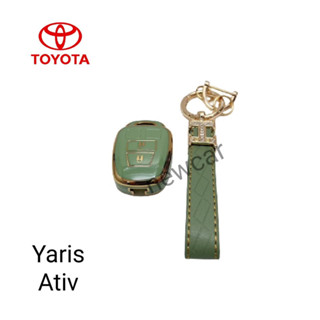 เคสกุญแจรถ TPU ตรงรุ่น Toyota Yaris Ativ พร้อมพวงกุญแจ2ปุ่ม