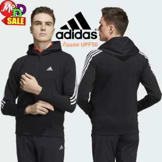 Adidas - ใหม่ เสื้อแจ็คเก็ตกอล์ฟ กันลมและป้องกันรังสียูวี ADIDAS GOLF WIND.RDY 3-STRIPES HOODED JACKET HA3283