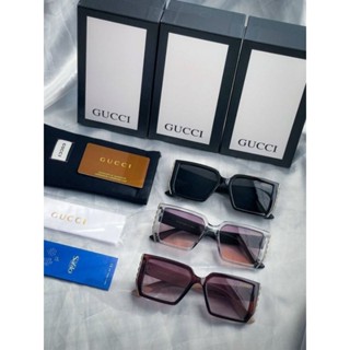 **พร้อมส่ง** แว่นกันแดด GUCCI แว่นทรงใหญ่ พร้อมกล่อง I love Shopee