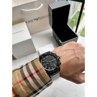 Emporio Armani Men’s Quartz Stainless Steel Black Dial 43mm Watch AR11363