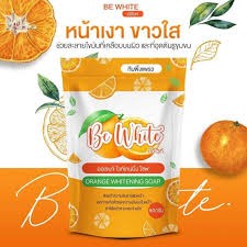 🍊Be White Orange Whitening Soap สบู่บีไวท์ส้ม สบู่ส้มบีอีไวท์ 80 g.