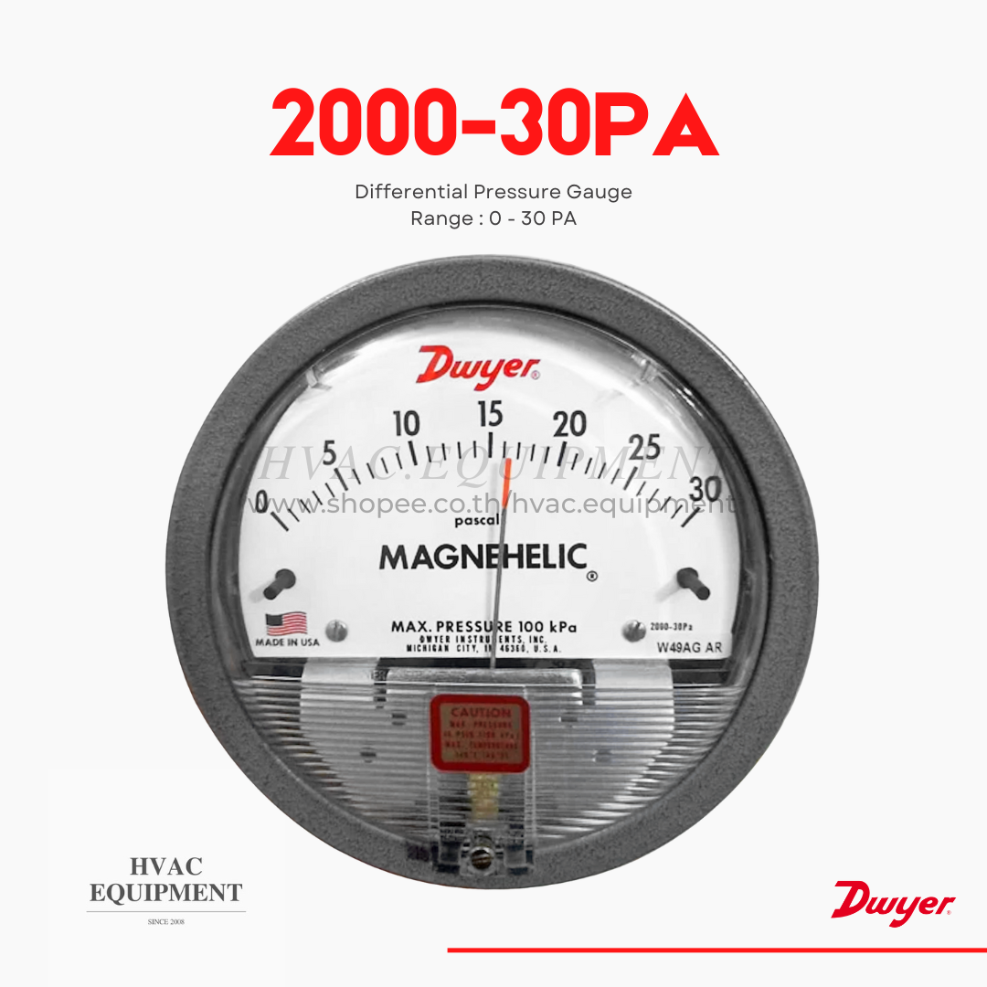 Series 2000 "Dwyer" MAGNEHELIC® Differential Pressure Gauges หน่วย Pascals