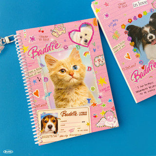 DADDY | Baddie Notebook สมุดโน๊ตสันเกลียว ปกแข็ง ลายน้องแมว …