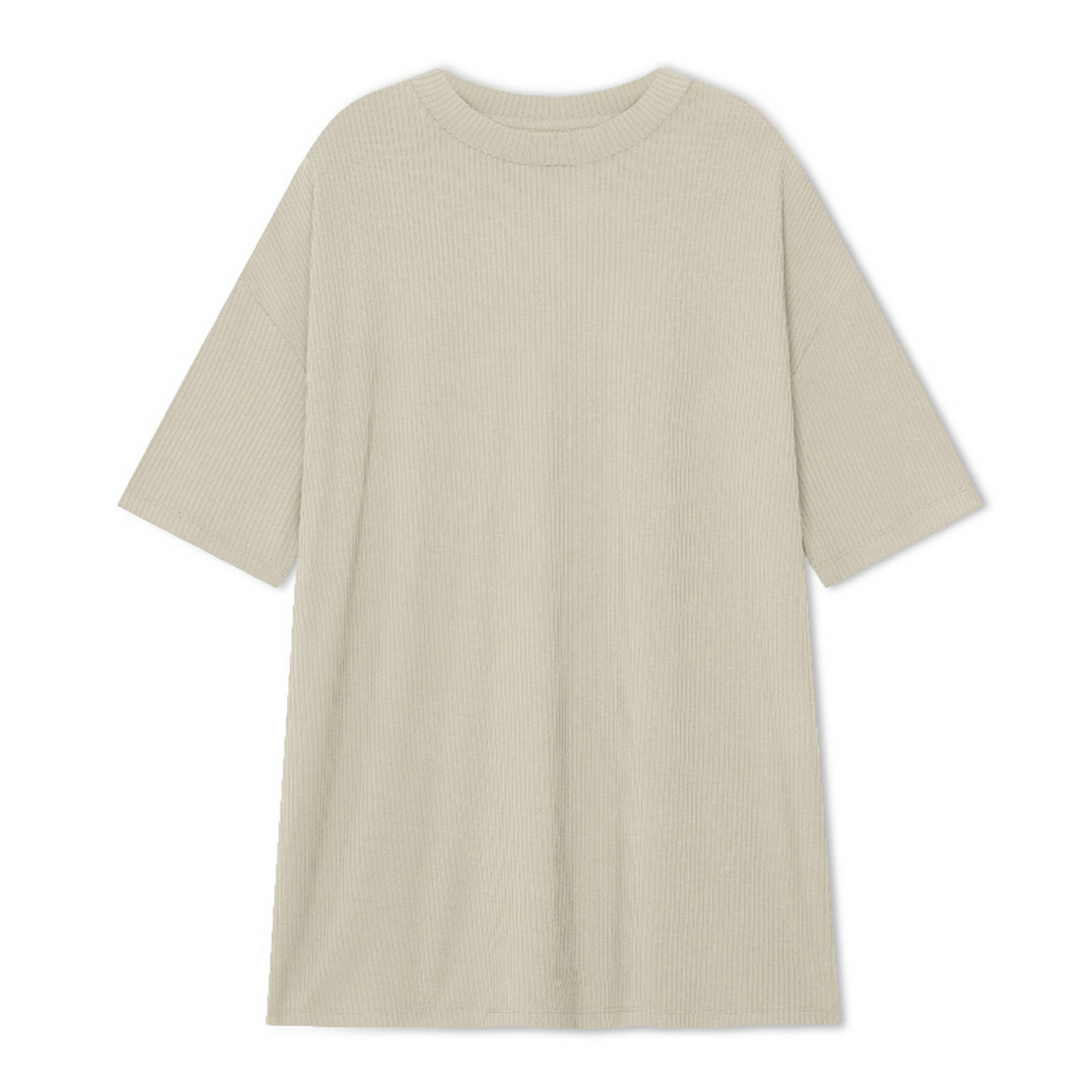 AIIZ (เอ ทู แซด) - เสื้อยืดคอกลมผู้หญิง ตัวยาวผ้าริบ Women's Ribbed Tunic T-shirts