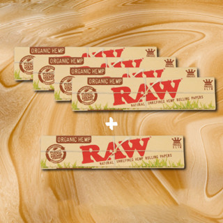 [4 ฟรี 1🔥] กระดาษโรล RAW Organic King Size Slim 4 Free 1