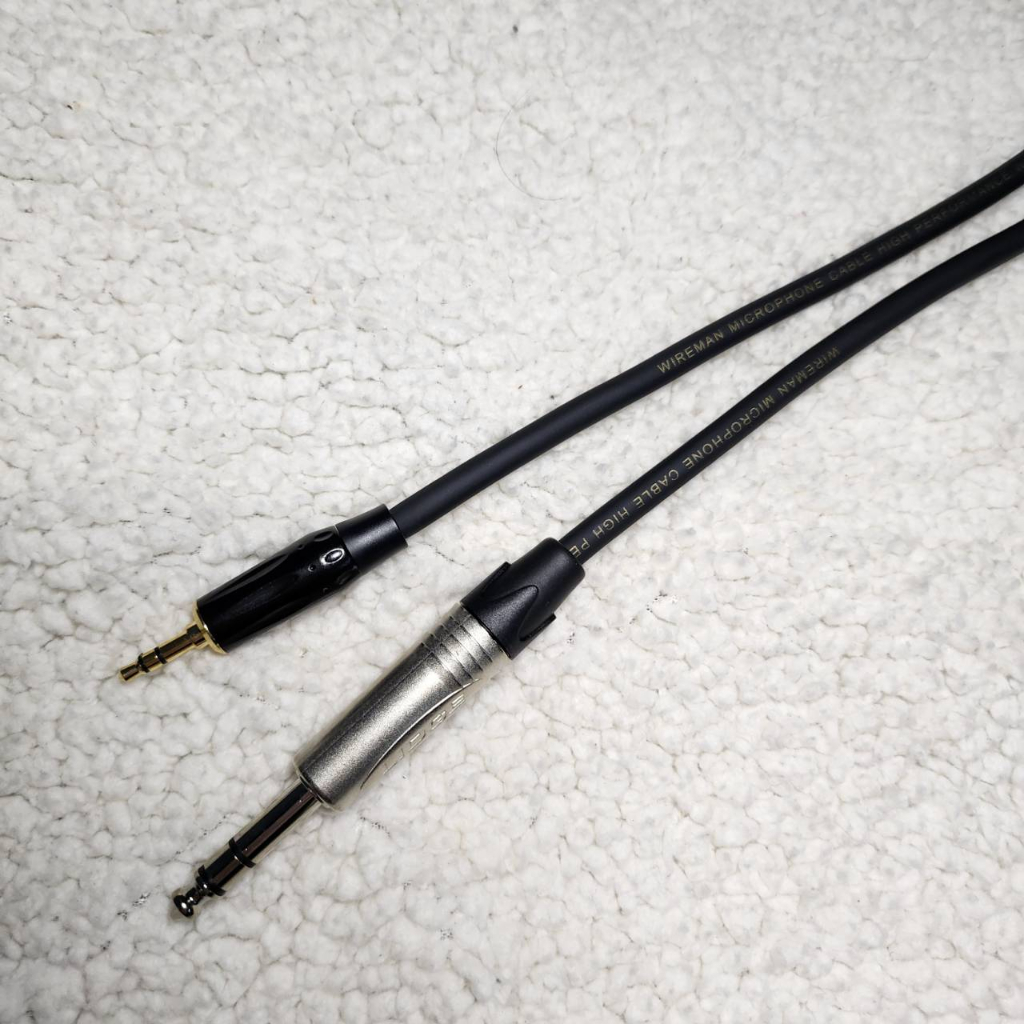 สาย3.5 +P.PHONE STERIOผู้+ผู้ ( P.MINI 3.5 + P.PHONE 6.3 MM TRS/TS)wire manยาว1ม./1.5ม./2ม./3ม./5ม./
