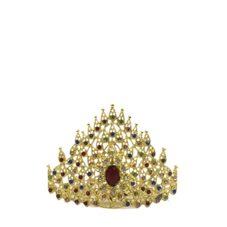 fashionjewelry มงกุฎพลอยหลากสี เครื่องประดับชุดไทย