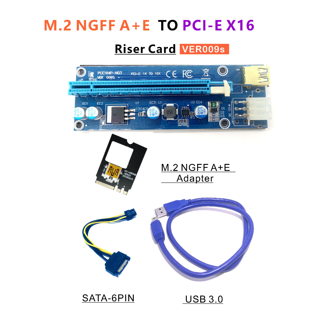 M.2  A+E WIFI TO PCIEX16 Riser Card