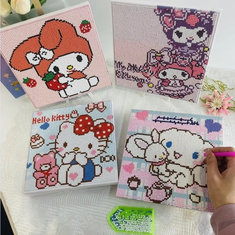 พร้อมส่งจากไทย​ DIY ครอสติสครัสตัล แบบใหญ่ งานประดิษฐ์ภาพจากคริสตัล​ ​ขนาด30*30ซม