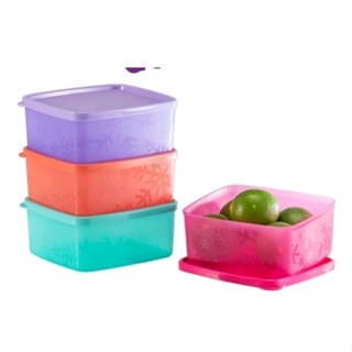 Tupperware กล่องเหมันต์ ความจุ 400ml. ลายเกล็ดหิมะ กล่องเก็บอาหาร