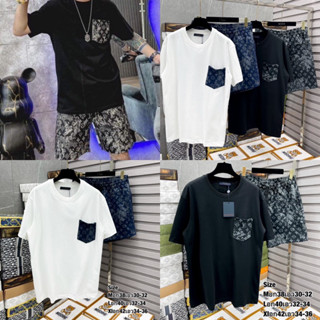 ชุดเซท Louis Vuitton🏷️เสื้อยืด + กางเกงขาสั้น 🩳 Hiend 1:1