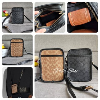 กระเป๋าสะพายทรงสี่เหลี่ยม COACH CA182 Camera Bag Men’s retro classic Aging men’s cross-body Bag 005