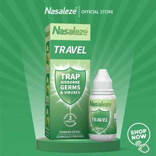 Nasaleze Travel นาซัลลีซ ทราเวล สเปรย์พ่นจมูกชนิดผง ดักจับและป้องกันไวรัส เชื้อโรค ป้องกันไข้หวัด ลดการแพ้อากาศ