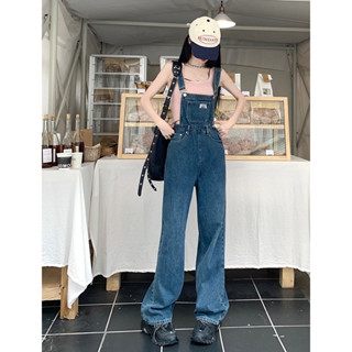 Manyjeans Overalls เอี๊ยมกางเกงยีนส์ขายาวเอวสูง(พร้อมส่งในไทย)