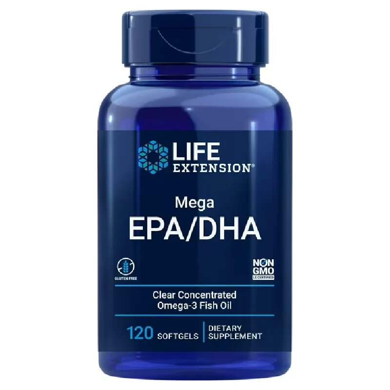 Life Extension Omega Foundations Mega EPA/DHA (Molecularly Distilled) 120 Softgels