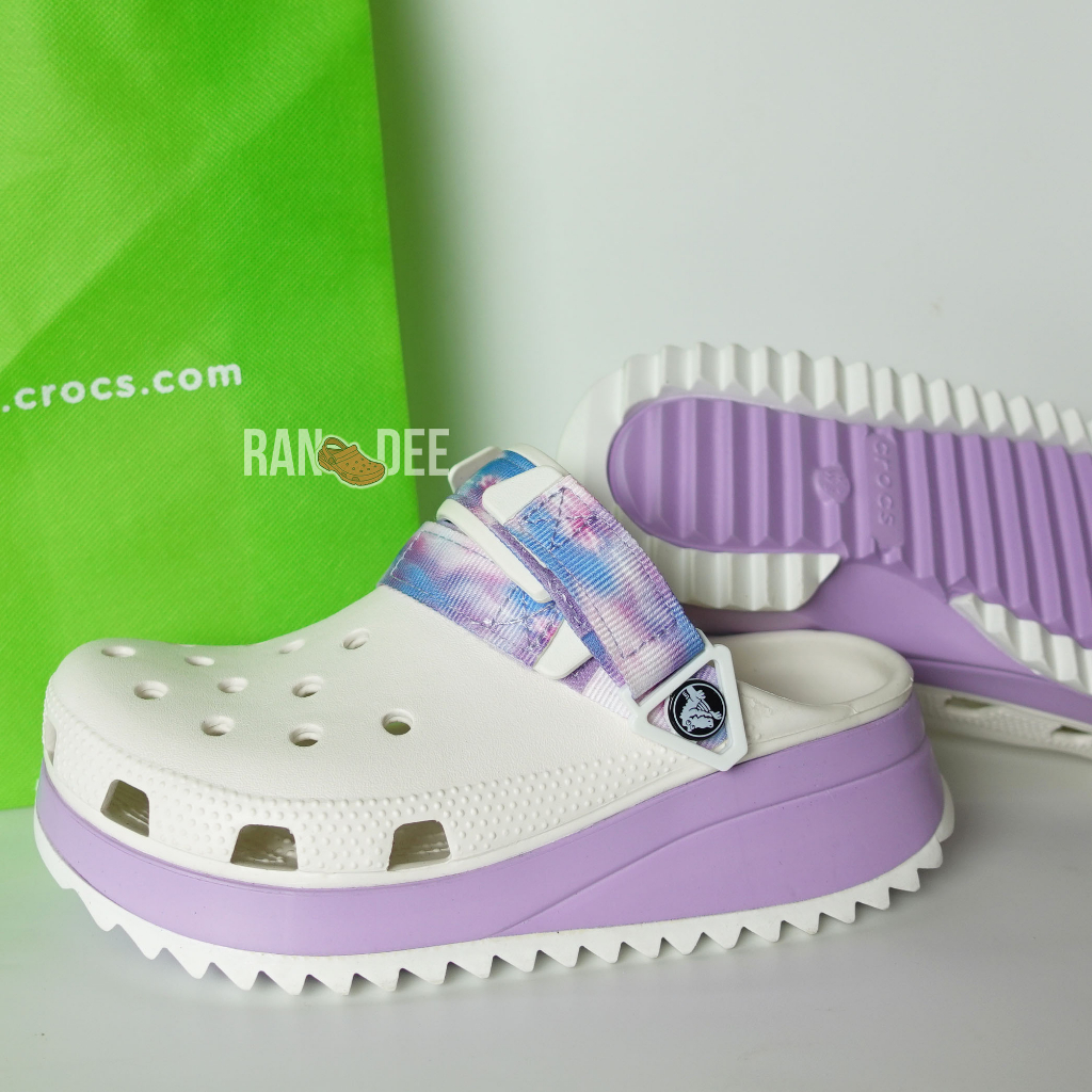 สีม่วง-รองเท้าแตะผู้ชาย-หญิง crocs รุ่น Hiker สีขาว พร้อมส่ง สินค้าเข้าใหม่