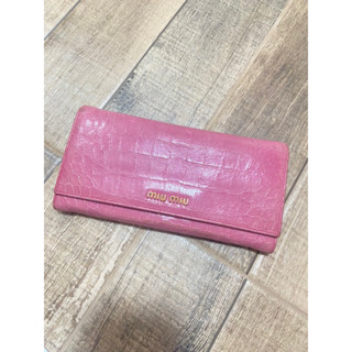 miumiu wallet กระเป๋าสตางค์ใบยาว แท้100%