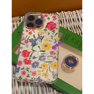 kate spade เคสใส่โทรศัพท์ iPhone 14 PRO MAX แบบมีแหวน ลายดอกไม้ แบบใส ของแท้ 💯%