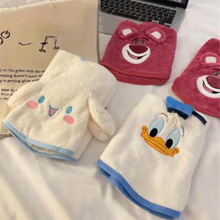 Sanrio ลายการ์ตูนน่ารัก ผ้าเช็ดทําความสะอาด โดนัลด์ดั๊ก น่ารัก ผ้าเช็ดมือนุ่มมาก หนานุ่ม นิ่ม คอตตอน ผ้าเช็ดมือลายน่ารัก ผ้าเช็ดมือลายการ์ตูน สําหรับเด็ก