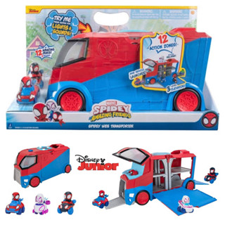 Spidey and his Amazing Friends Web Transporter Feature Vehicle, Lights &amp; Sounds - Includes 3 Amazing Mini Vehicles