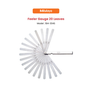 ฟิลเลอร์เกจ ขนาด 0.05 - 1.00 มิล จำนวน 20ใบ/ชุด รุ่น 184-304S Mitutoyo - Feeler Gage 20 Leaves/set Model 184-304S