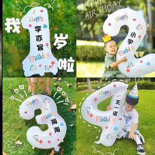 ลูกโป่งตัวเลขขนาดใหญ่ 32 นิ้ว