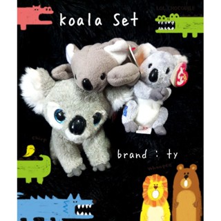 TY Koala set (3 pieces) 🐨 ตุ๊กตาโคอาล่า หมีโคอาล่า