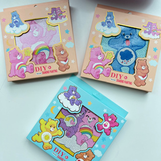 [พร้อมส่งในไทย] ครอสติสคริสตัล Care bears น่ารัก พร้อมกรอบ Diamond Painting ขนาด 18.5*18.5 cm DIY ของเล่นเด็ก