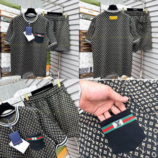 ชุดเซท Louis Vuitton 🏷️ เสื้อยืด + กางเกงขาสั้น 🩳 Hiend 1:1 ผ้า cotton