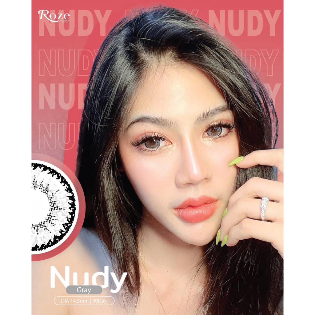 คอนแทคเลนส์ Hydrogel✨ขนาดบิ๊กอาย✨Nudy ✨ Rozelens