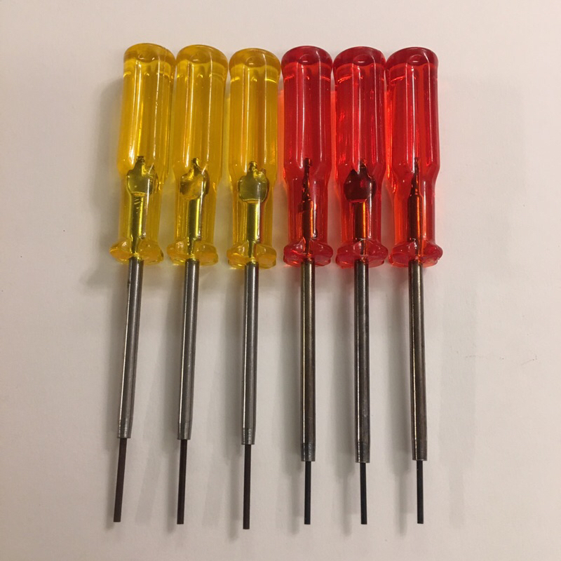 ไขควง,ไขเข็มหกเหลี่ยม,ไขเข็มจักรโพ้ง,ด้ามเหลือง,ด้ามแดง,อย่างดี ราคาต่ออัน