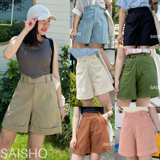 ✨Saisho✨โปรโมชั่นพิเศษ กางเกงขาสั้น เก็บพุง ทรงสวย มีสม็อคหลัง พร้อมส่ง