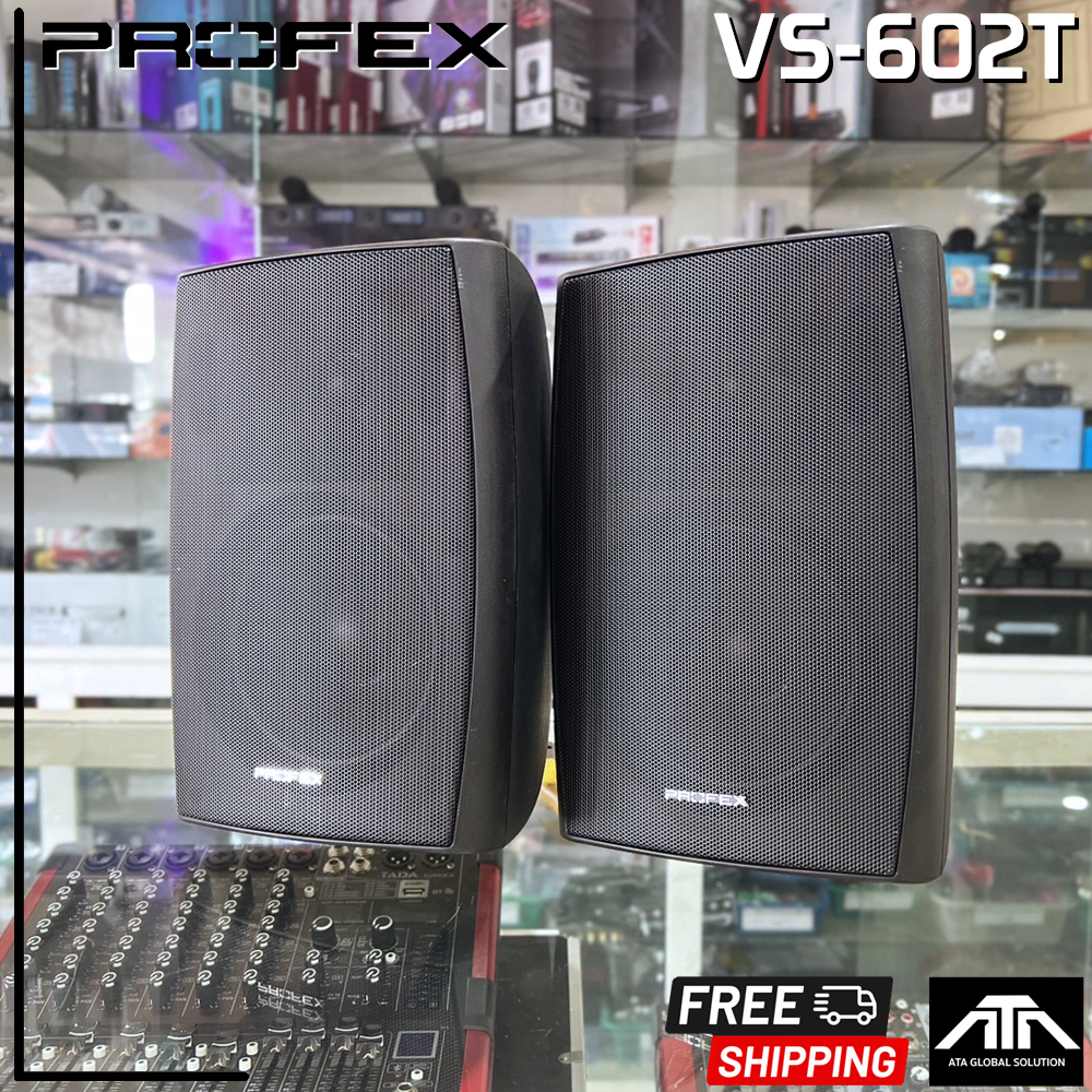 ตู้ลำโพงติดผนัง 2 ทาง PROFEX VS-602T ตู้ลำโพงติดผนัง2ทาง 180 W มีลายน์ลูกในตัว ดอกลำโพง 6.5 นิ้ว ทวิ
